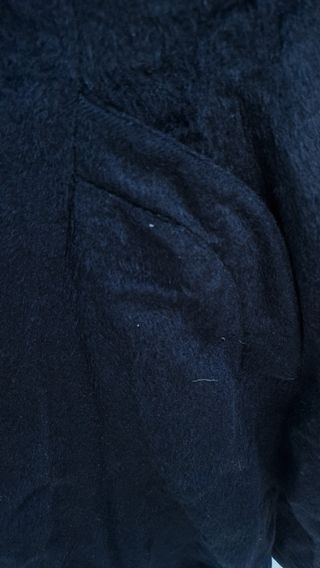 Abrigo lana mujer negro vintage