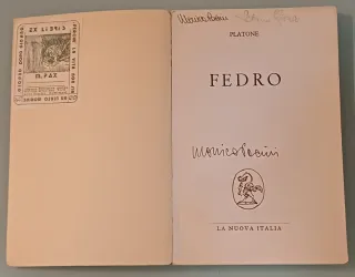 Fedro, Platone, La Nuova Italia 1971.
