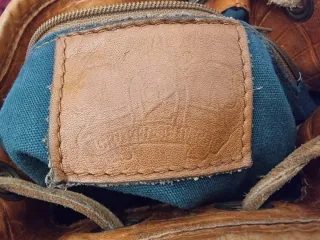 Borsa secchiello vintage pelle cognac