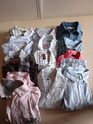 Confezione da 12 camicie a maniche lunghe per bambini