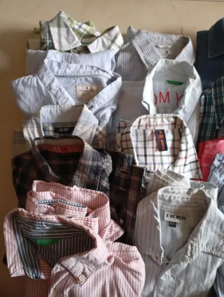 Confezione da 12 camicie a maniche lunghe per bambini