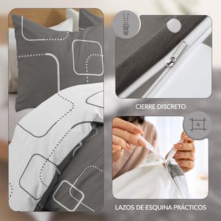 Dreamzie Funda Nordica Cama 150 Diseño Geométrico