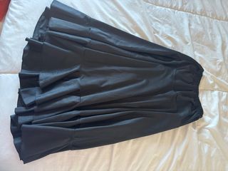 Falda flamenca negra volantes