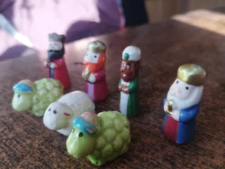 Figuritas Belén Reyes Magos y Ovejas
