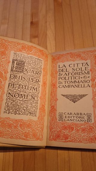 La città del sole e aforismi politici