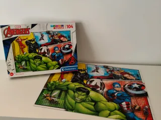 Puzzle Avengers 104 piezas y patrulla canina 3x48