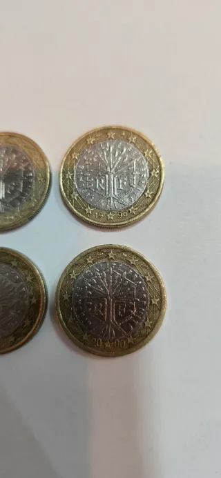 4 Monete da 1 Euro Rare della Francia