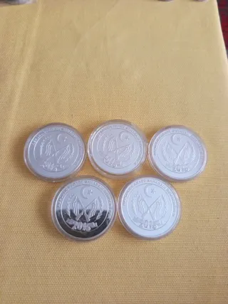 Lote 5 Monedas/Medallas Sáhara 2016