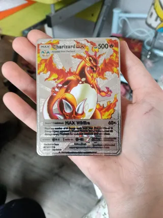 Carta Pokémon Charizard OX Metal Plateada