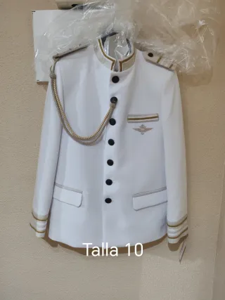 Traje de niño almirante azul y blanco