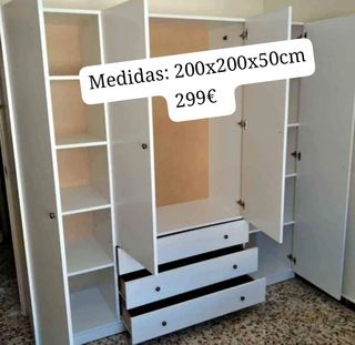 Armario de madera 2m x 2m x 50cm