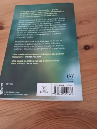 No soy un monstruo: Premio Primavera de Novela ...