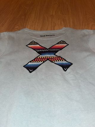 Sudadera Blue Banana Gris con X Multicolor