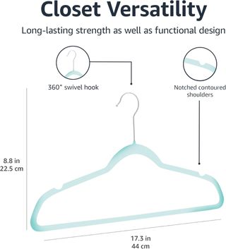 Amazon Basics perchas para ropa, antideslizantes,