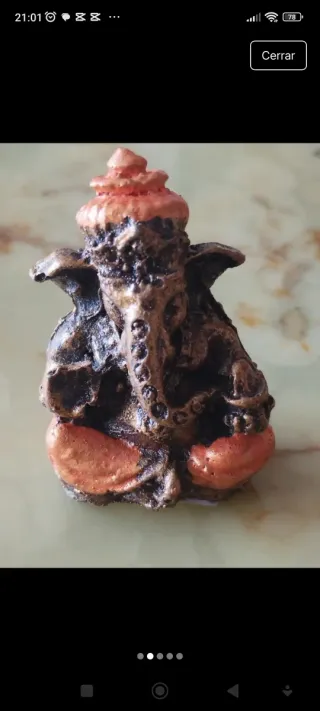 Figura Ganesha Bronce y Cobre