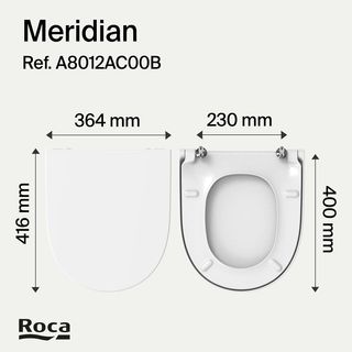 Tapa y asiento Roca Meridian Supralit A8012AC00B