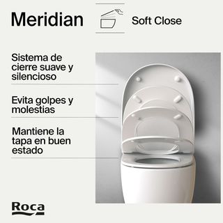 Tapa y asiento Roca Meridian Supralit A8012AC00B
