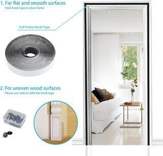 Mosquitera magnética para puerta de Apalus, cortin