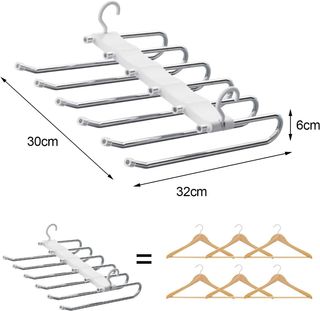 Percha Múltiple para Pantalones, 6 en 1, Organizad