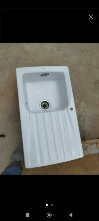 Pila de cerámica Roca blanca