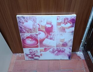 Cuadro Decorativo 50x50cm Spa Lavanda