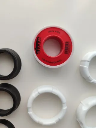 Lote piezas fontanería sifón, codos, reductor