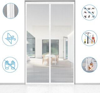 Mosquitera Puerta Magnetica - 100 x 210 CM - Blanc