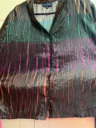 Camisa Adolfo Domínguez Negra Multicolor