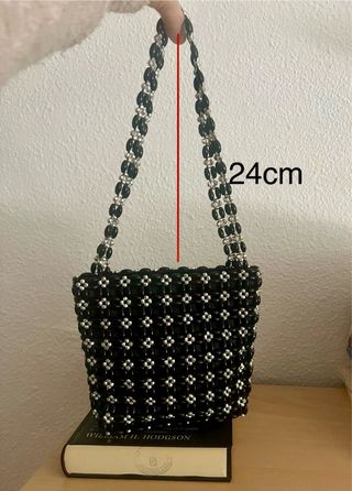 Bolso de fiesta negro y plateado