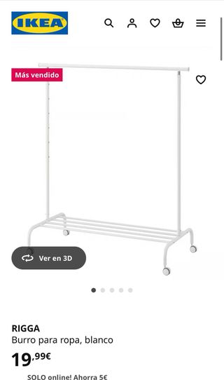 Burra de ropa blanca plegable