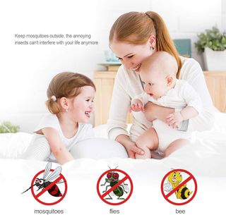 MYCARBON Mosquitera para Puerta Negro Cuadro (70x2