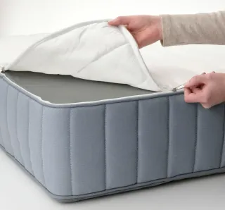 2x Colchón IKEA Blanco/Azul 90x200