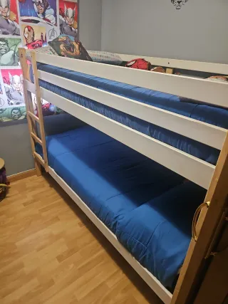 Litera madera y blanca