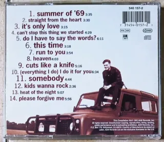 Bryan Adams So Far So Good cd