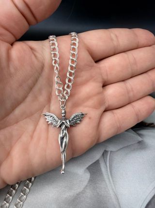 Collar Plata Colgante Ángel Guarda