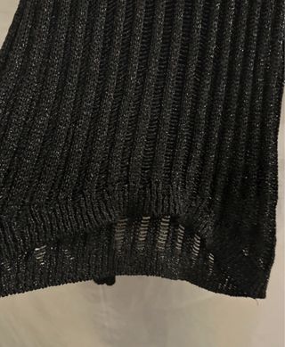 Maglia nera traforata lurex