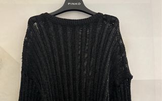 Maglia nera traforata lurex