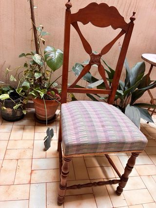 Conjunto 4 Sillas Vintage Madera Maciza