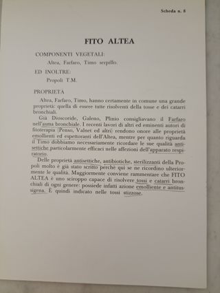 Osservazioni su sciroppi a base di piante