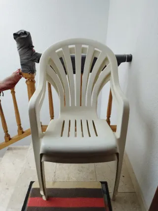 Juego 2 sillas jardín blancas