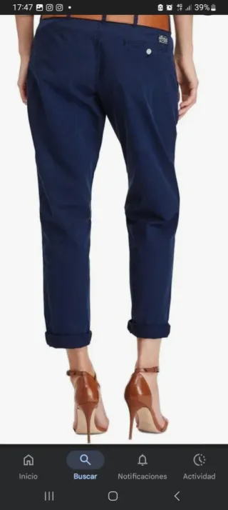 Pantalón Polo Ralph Lauren Mujer Azul.