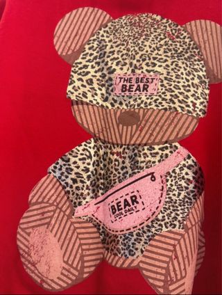 Cardigan Best Bear rosso con bottoni