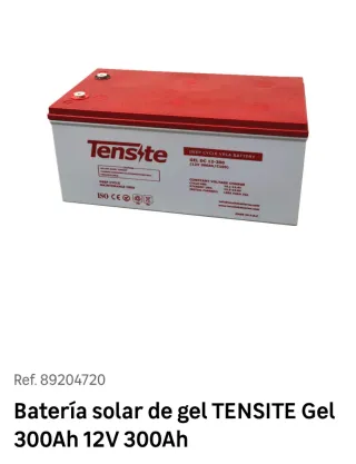 Batería solar TENSITE Gel 300Ah 12v