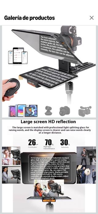 Teleprompter LENSGO 12.9 TC12