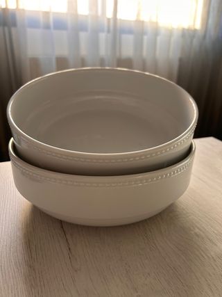 2 Ensaladeras Vista Alegre Porcelana Blanca