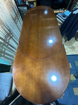 Mesa de comedor extensible de madera