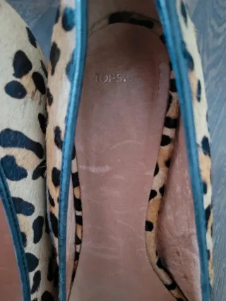 Zapatos de tacón animal print topshop