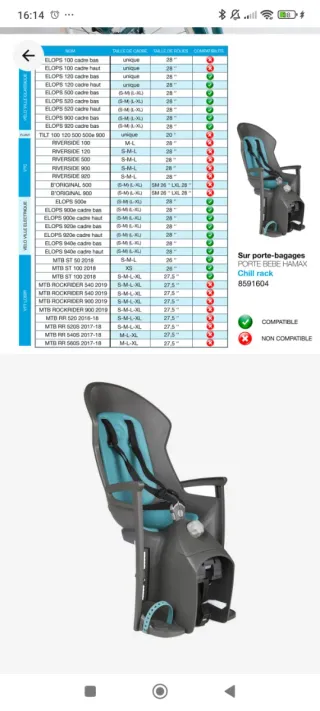 Portabebes bicicleta reclinable Hamax chill