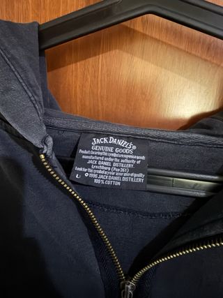 Sudadera Jack Daniels Negra con Cremallera unisex