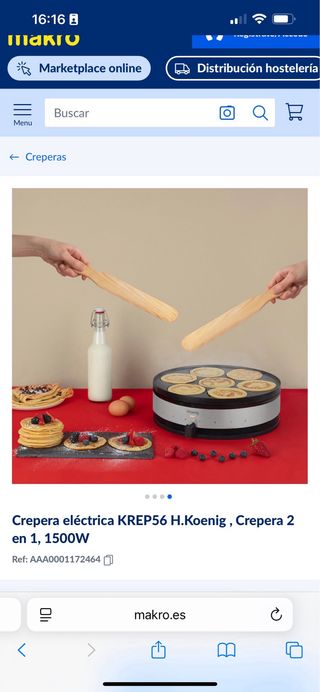 Crepera eléctrica H.Koenig KREP56 2 en 1